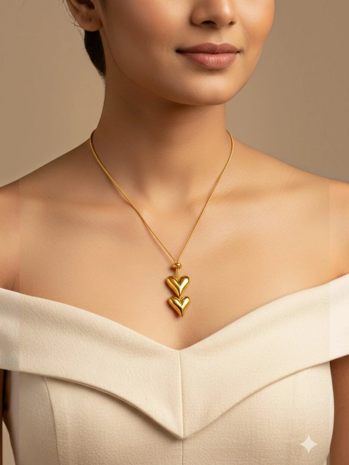 Adjustable Heart Pendant Necklace