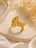 Golden Garden Floral Adjustable Ring