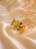 Golden Bloom Trio Adjustable Ring