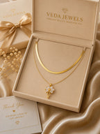 Golden Bloom Dual Layer Necklace