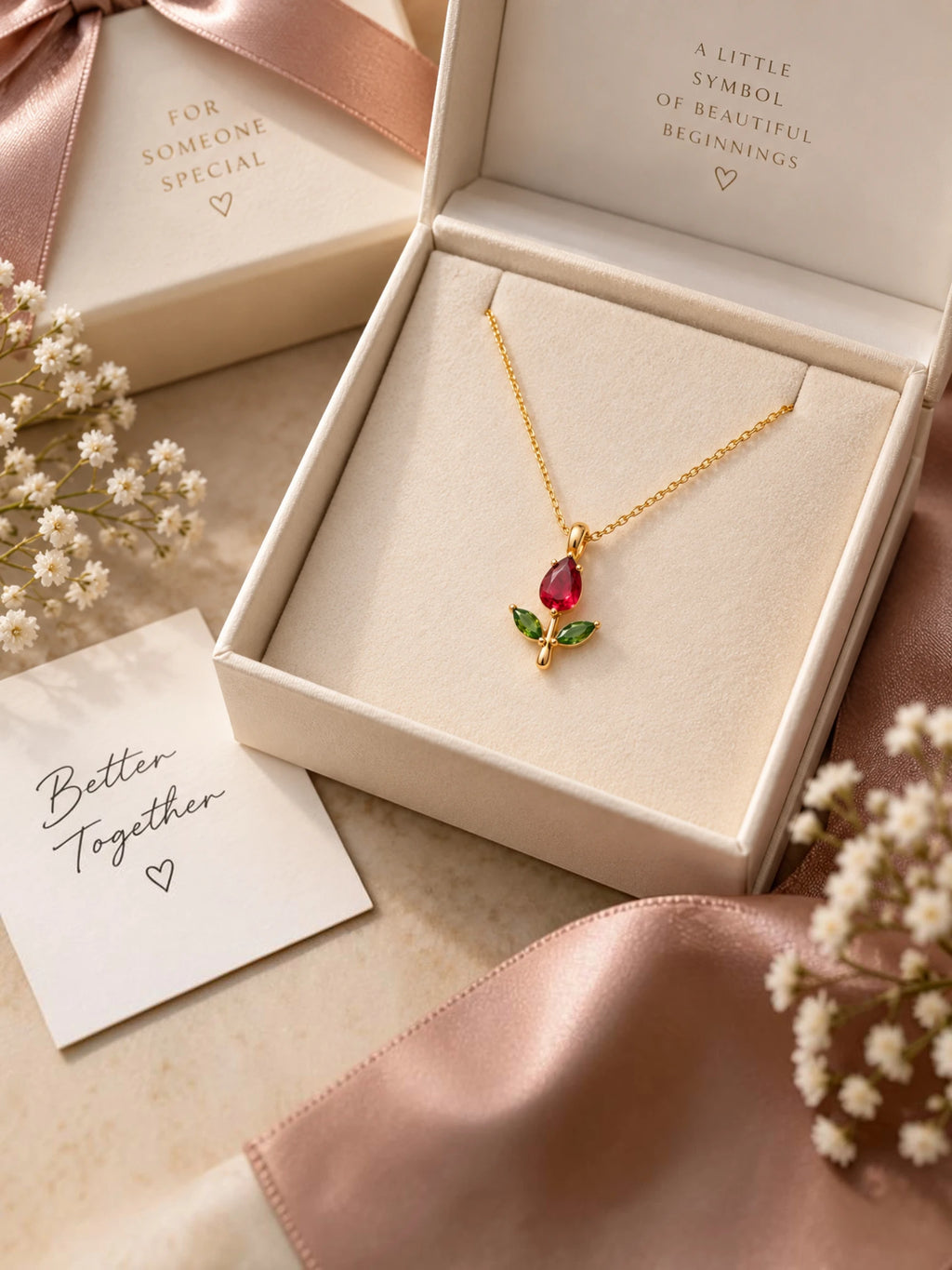 Rose Pendant Necklace