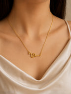 Golden Snake Pendant Necklace