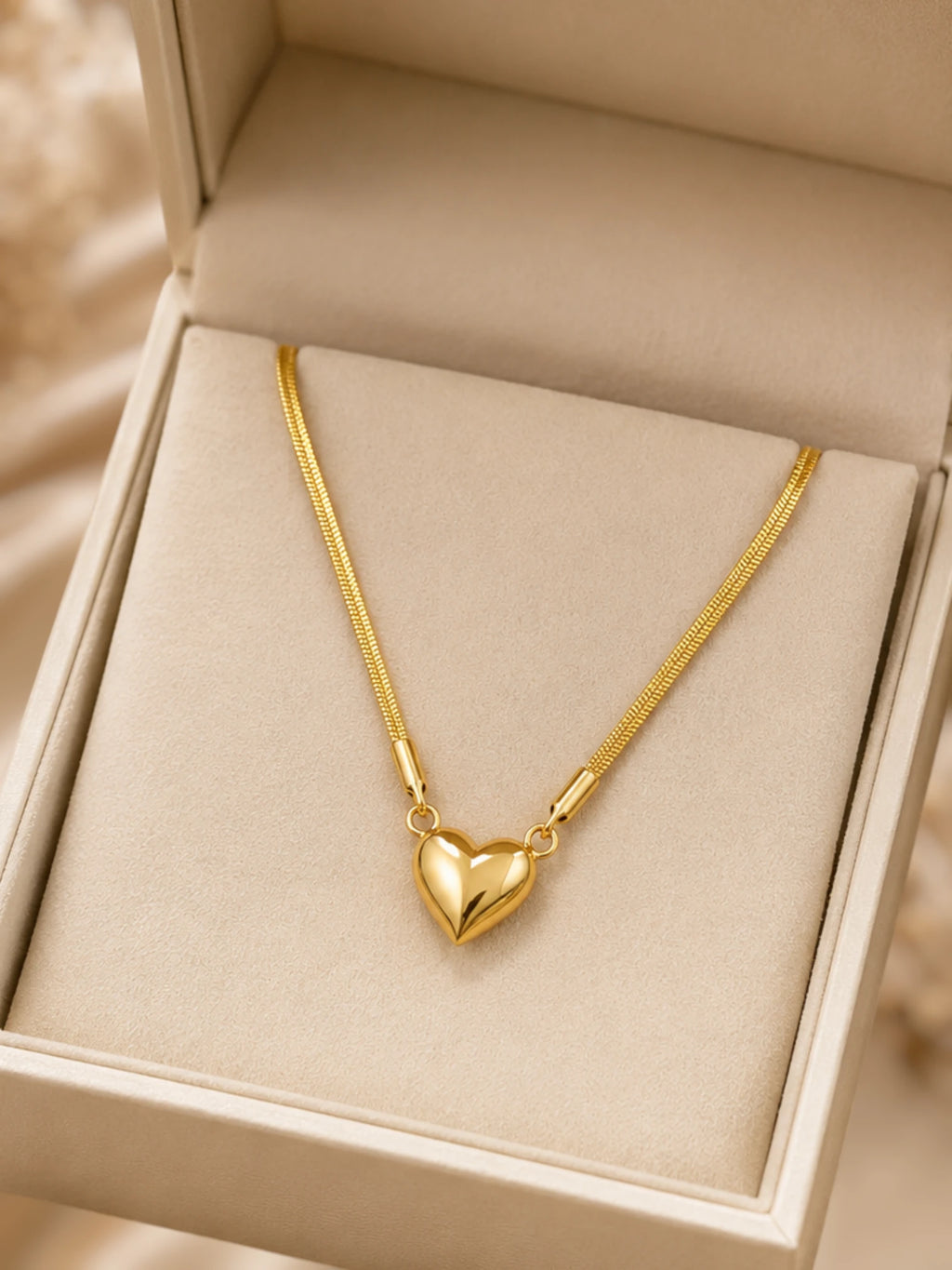Golden Heart Pendant Necklace