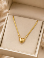 Golden Heart Pendant Necklace
