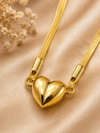 Golden Heart Pendant Necklace