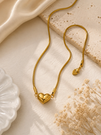 Golden Heart Pendant Necklace
