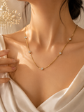Crystal Station Chain Necklace