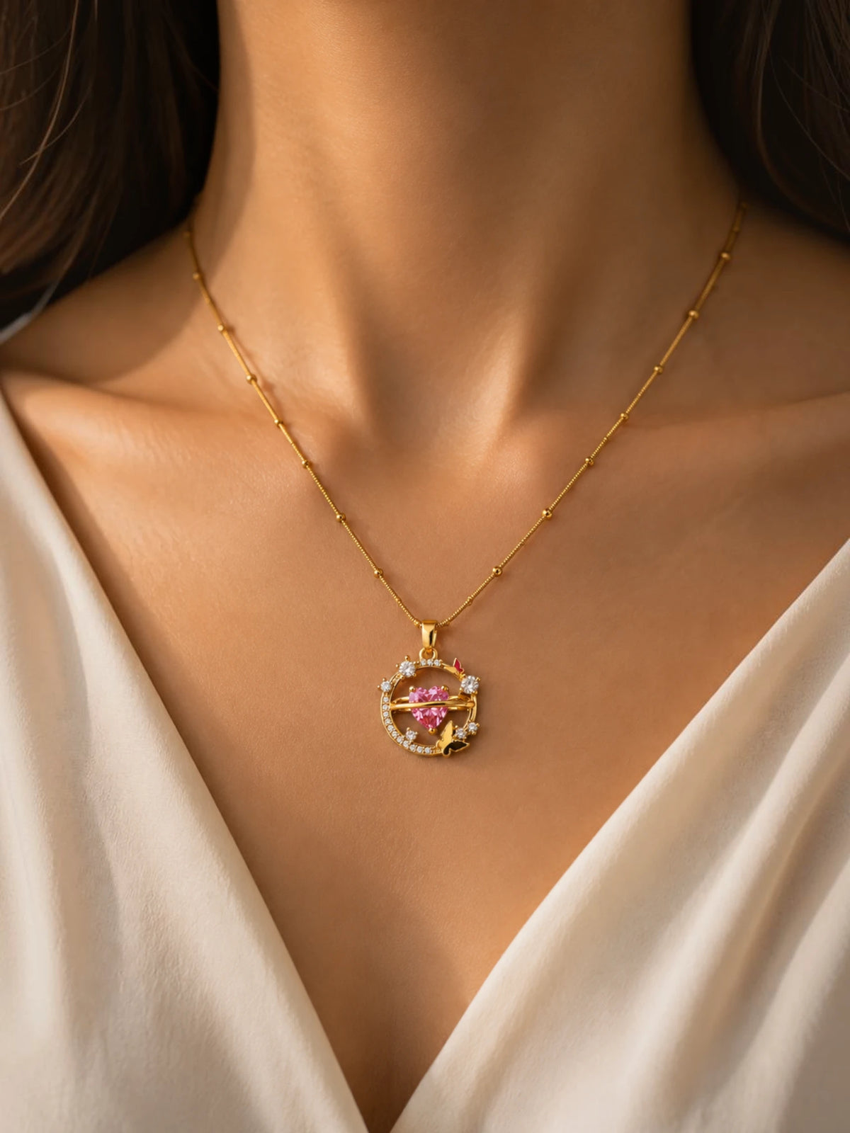 Celestial Heart Pendant Necklace