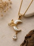Moonlit Butterfly Pendant Necklace