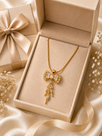 Crystal Bow Pendant Necklace