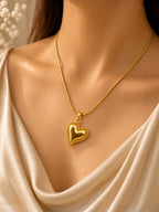 Golden Heart Pendant Necklace