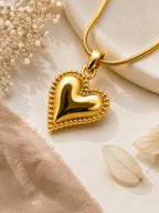 Golden Heart Pendant Necklace