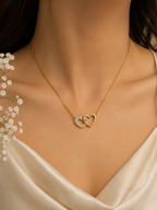 Eternal Twin Heart Pendant Necklace