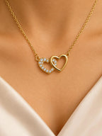 Eternal Twin Heart Pendant Necklace