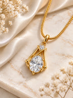 Aurora Solitaire Drop Pendant Necklace