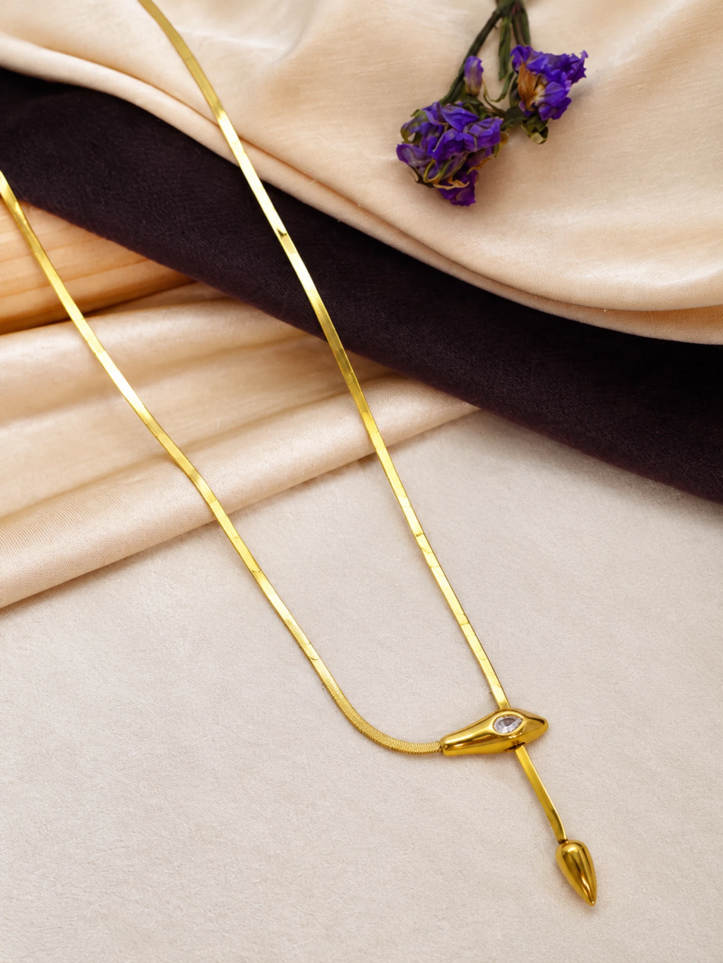 Luna Evil Eye Drop Pendant Necklace