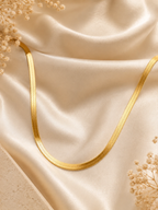 Gold Herringbone Necklace – 18K Gold Plated Anti Tarnish Chain