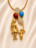 Mother & Daughter Balloon Pendant Necklace
