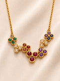 Multicolor Floral Pendant Necklace