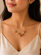 Multicolor Floral Pendant Necklace