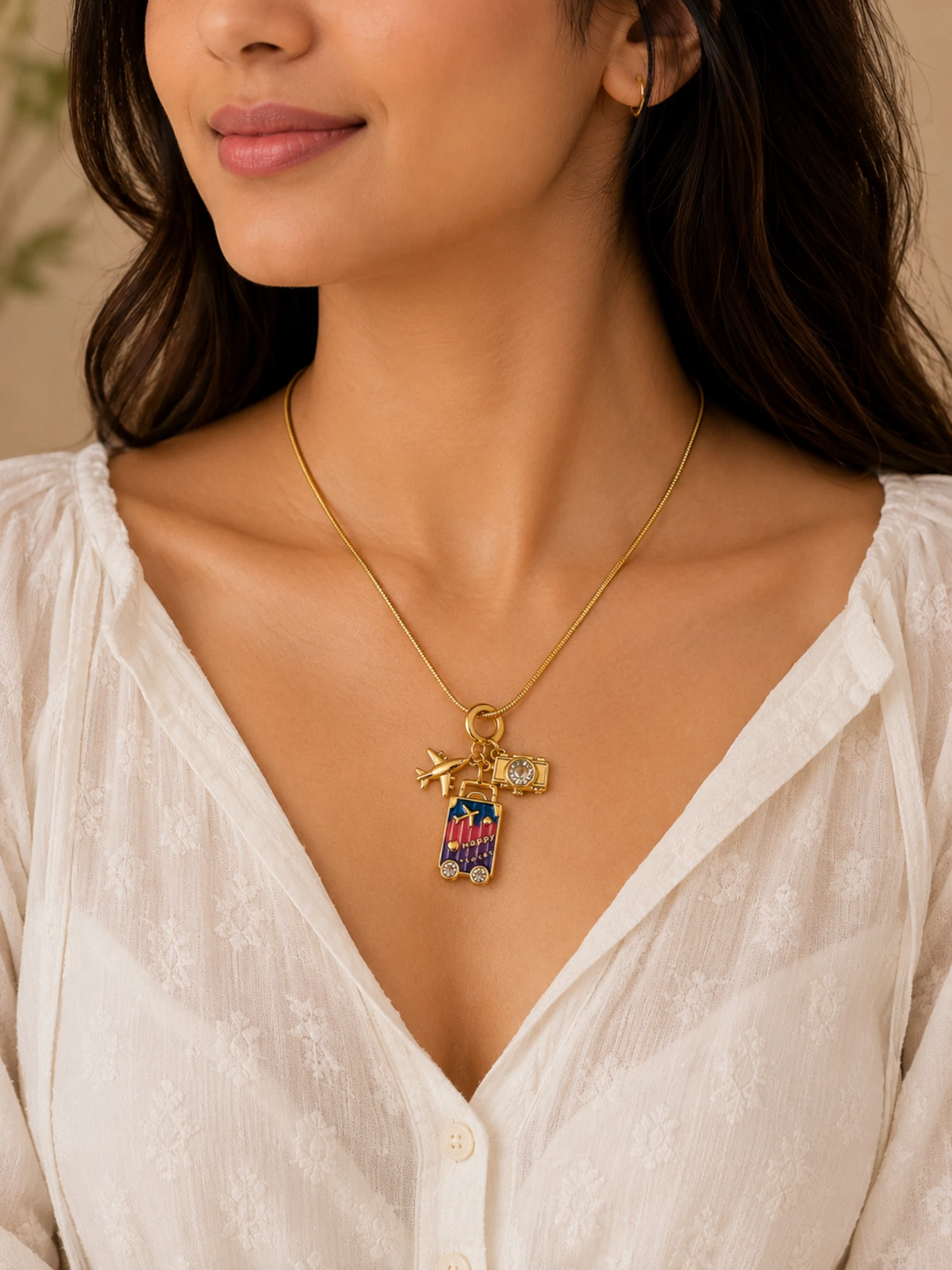 Travel Charm Pendant Necklace