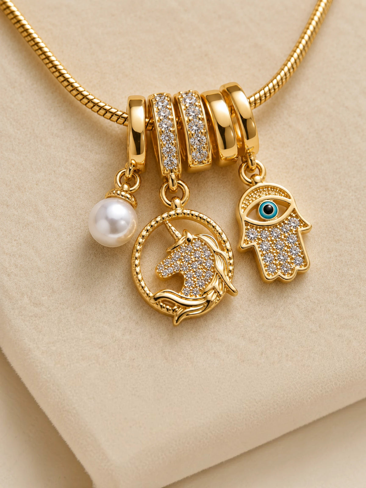 Anti Tarnish Gold Plated Evil Eye Pendant Necklace