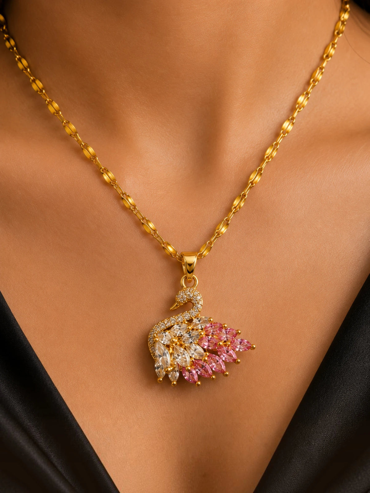 Swan Charm Necklace