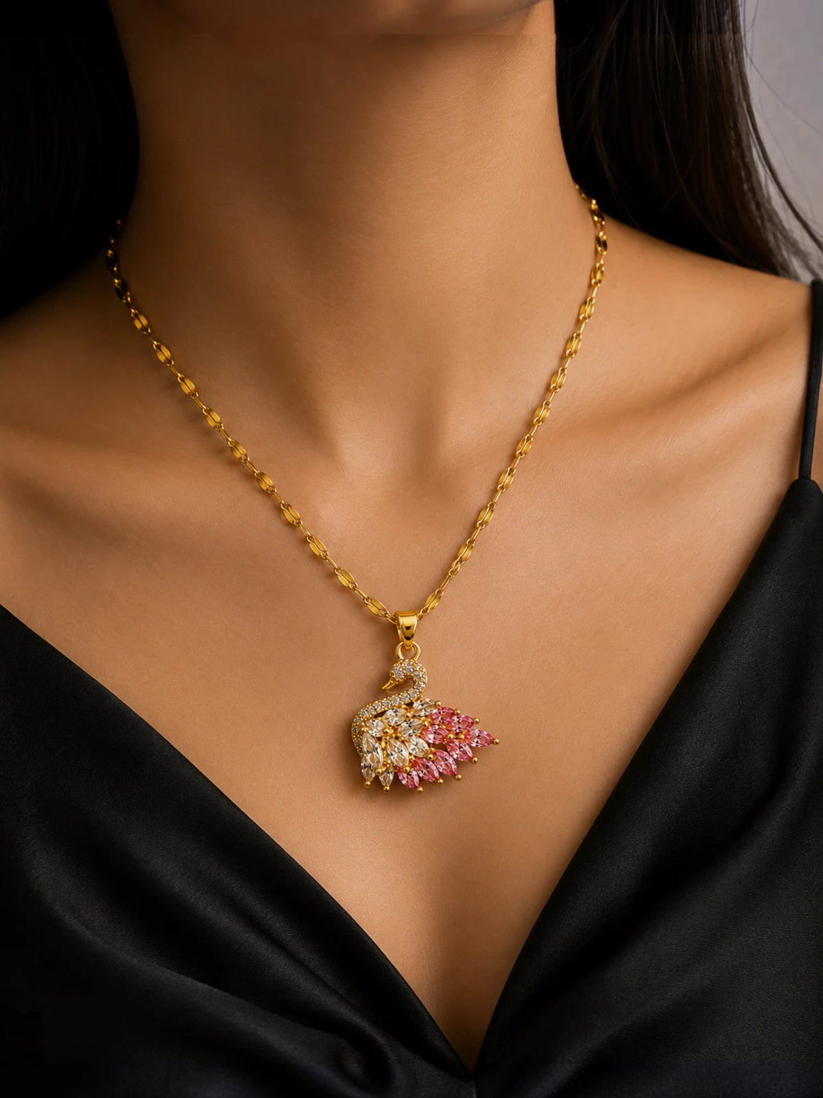 Swan Charm Necklace