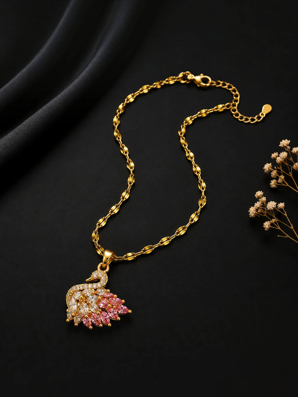 Swan Charm Necklace
