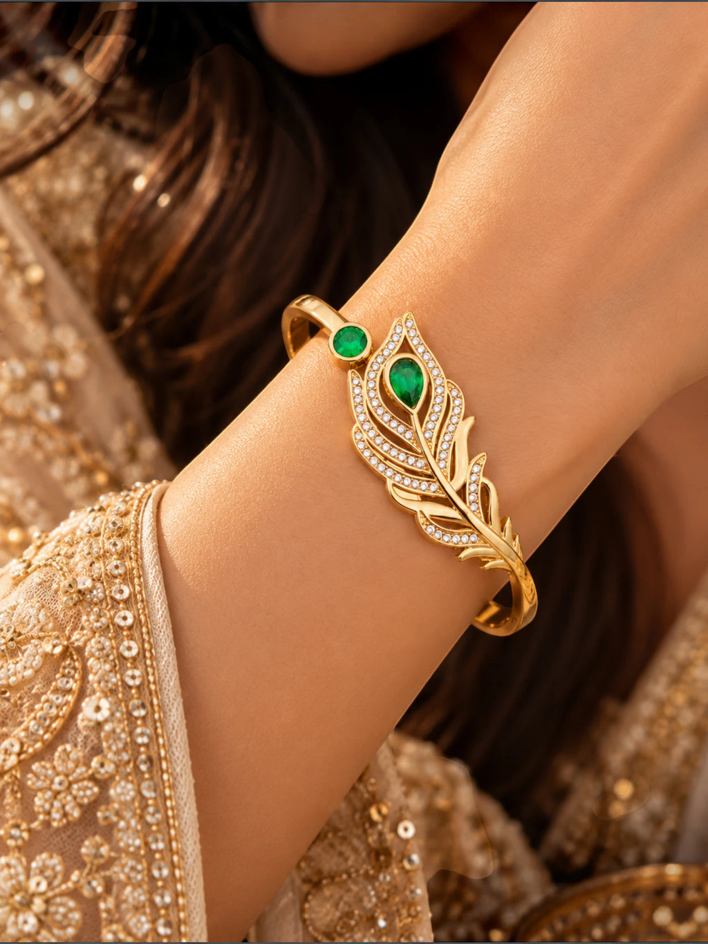 Royal Emerald Peacock Bracelet – 2.6 & 2.8