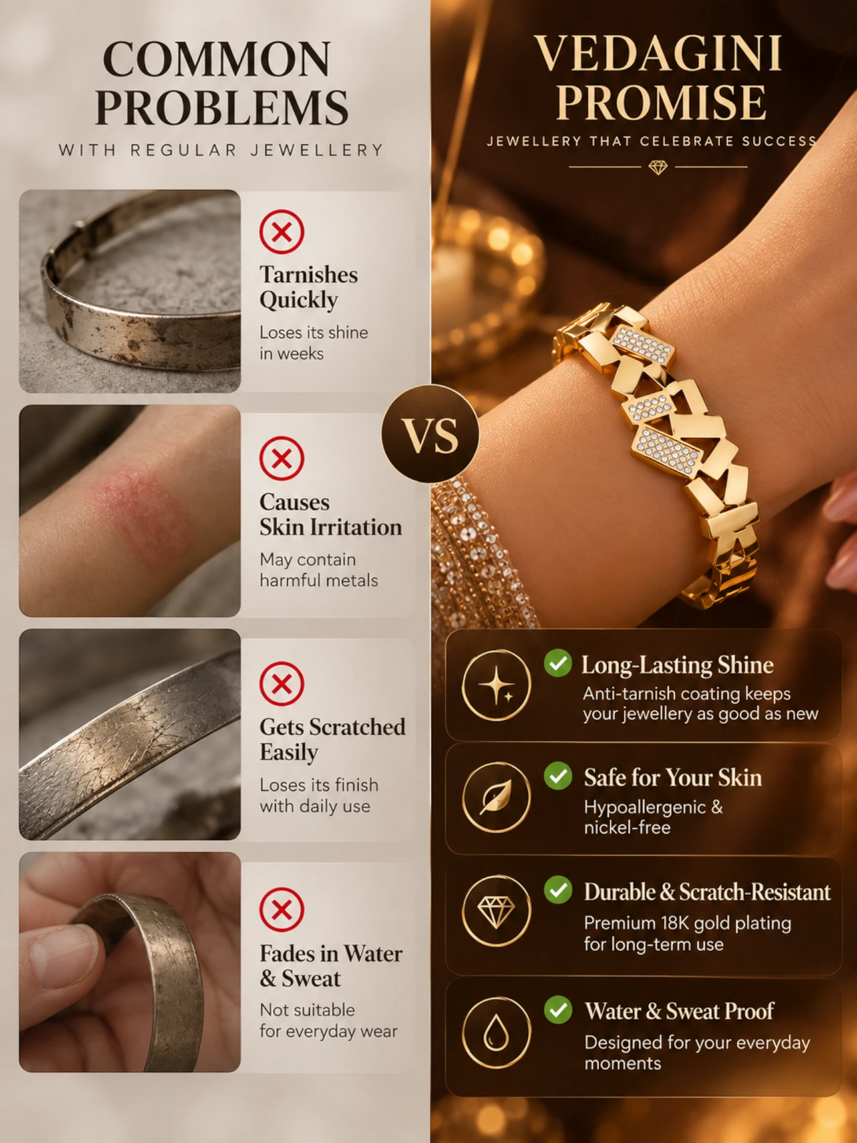 Geometric Luxe Link Bracelet – 2.6 & 2.8