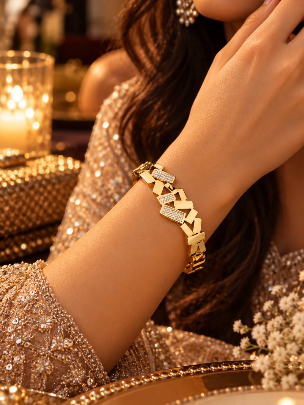Geometric Luxe Link Bracelet – 2.6 & 2.8