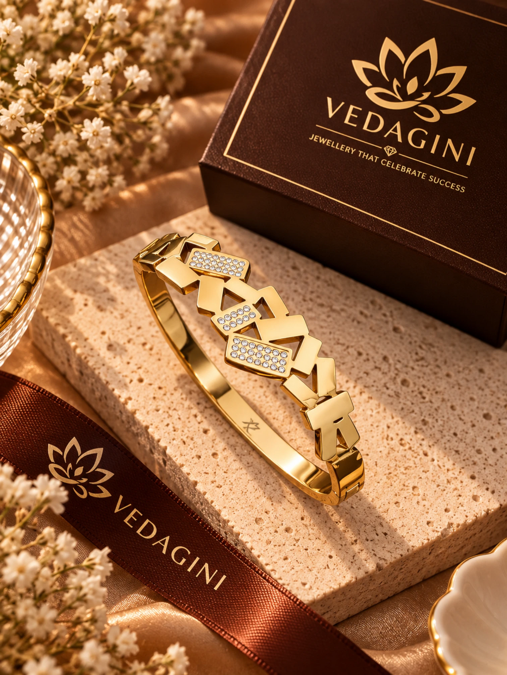 Geometric Luxe Link Bracelet – 2.6 & 2.8