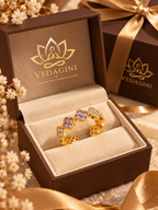 Royal Pink Crystal Flower Ring