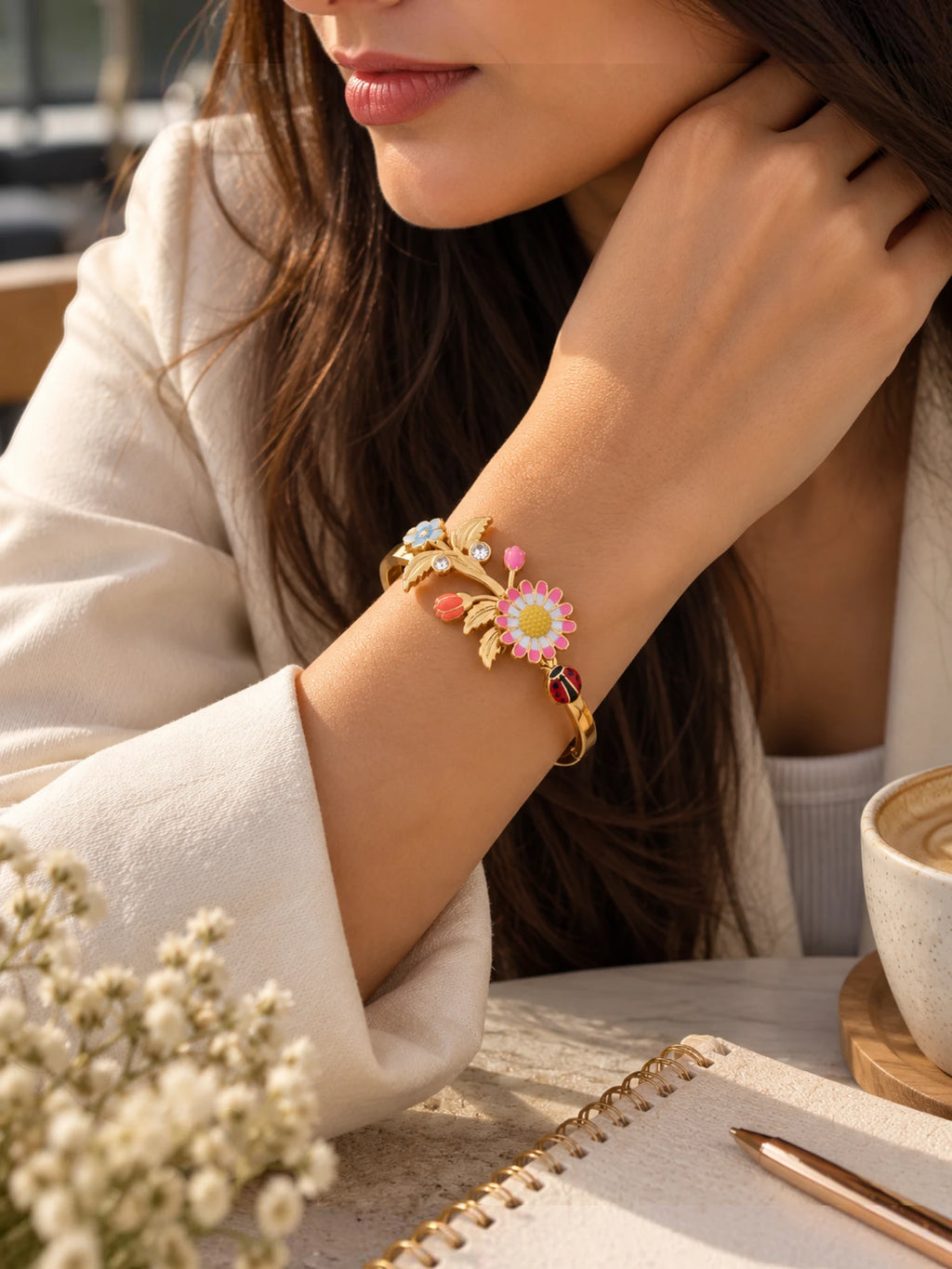 Blooming Garden Ladybug Bracelet – 2.6 & 2.8