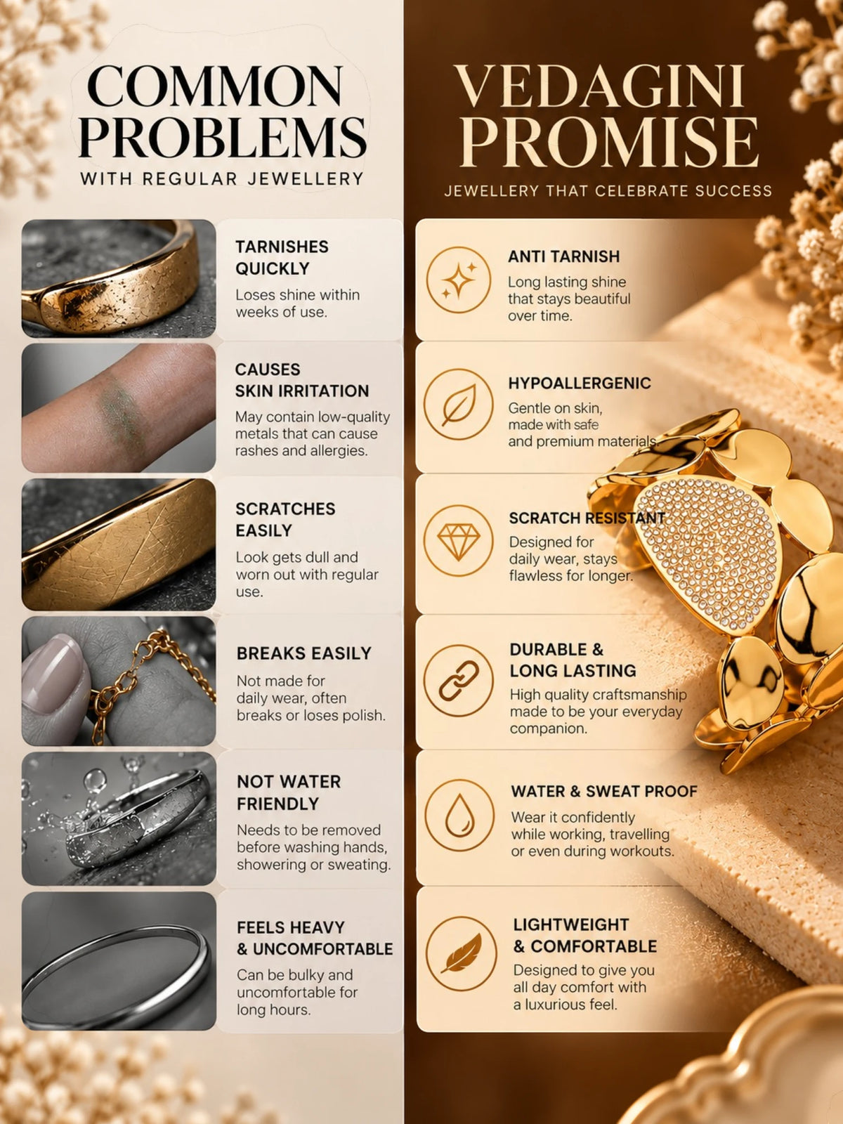 Golden Petal Statement Cuff – 2.6 & 2.8