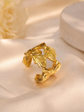 Golden Garden Vine Adjustable Ring