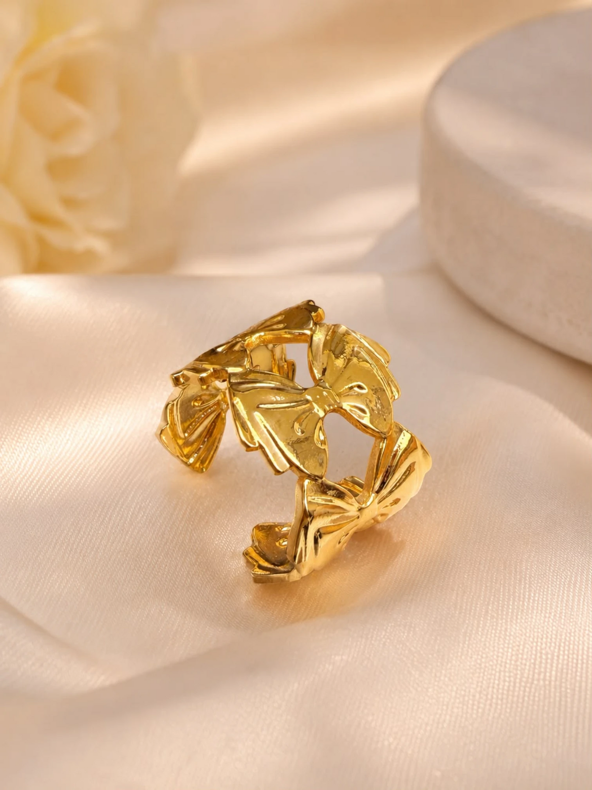 Golden Garden Vine Adjustable Ring