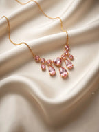Royal Teardrop American Diamond Necklace