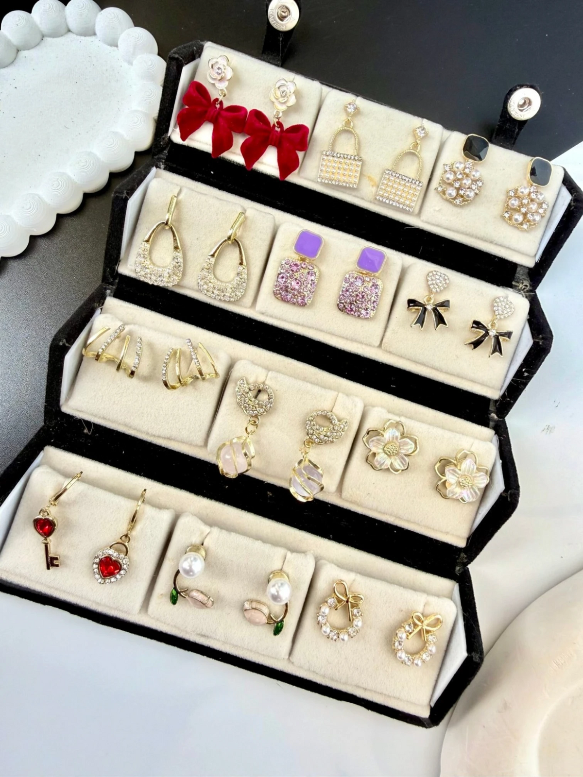 12 Pair Korean Earrings Box